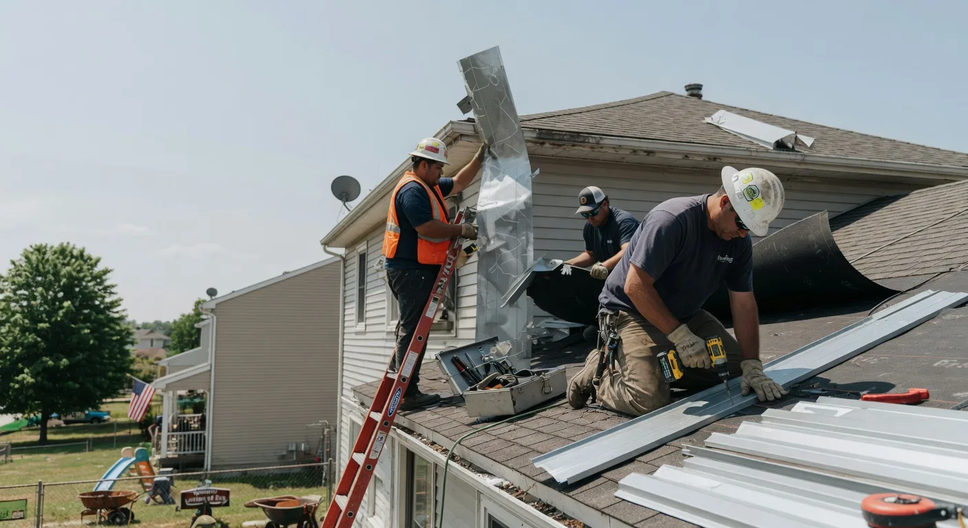 Storm Damage Metal Roof Repair in Swedesburg, IA